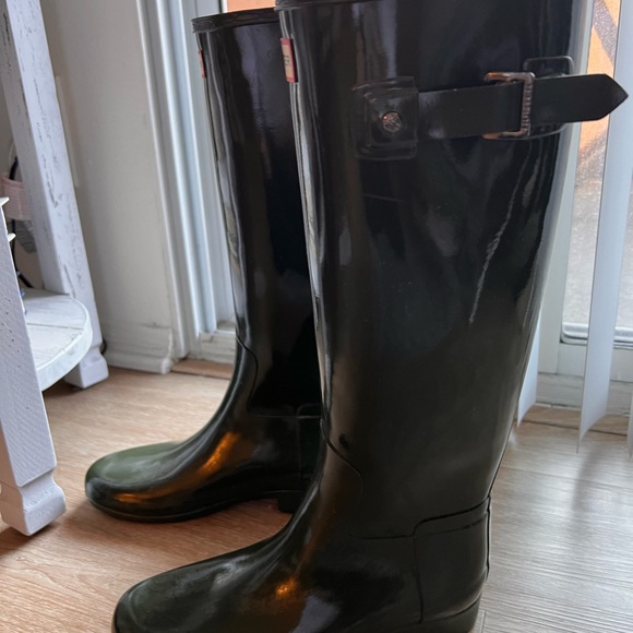 Hunter Refined Gloss Tall Wellington Boots - Picture 4 of 9